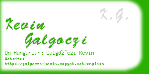 kevin galgoczi business card